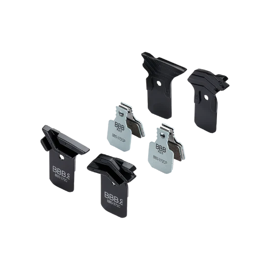 BBS-372C brake pads DiscStop Coolfin, organic w/cooling fins comp. Magura MT5/7 black/steel blue New