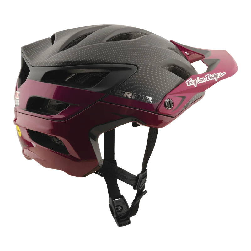 A3 Helmet W/MIPS Troy Lee Designs X SRAM Radioscape Black / Berry