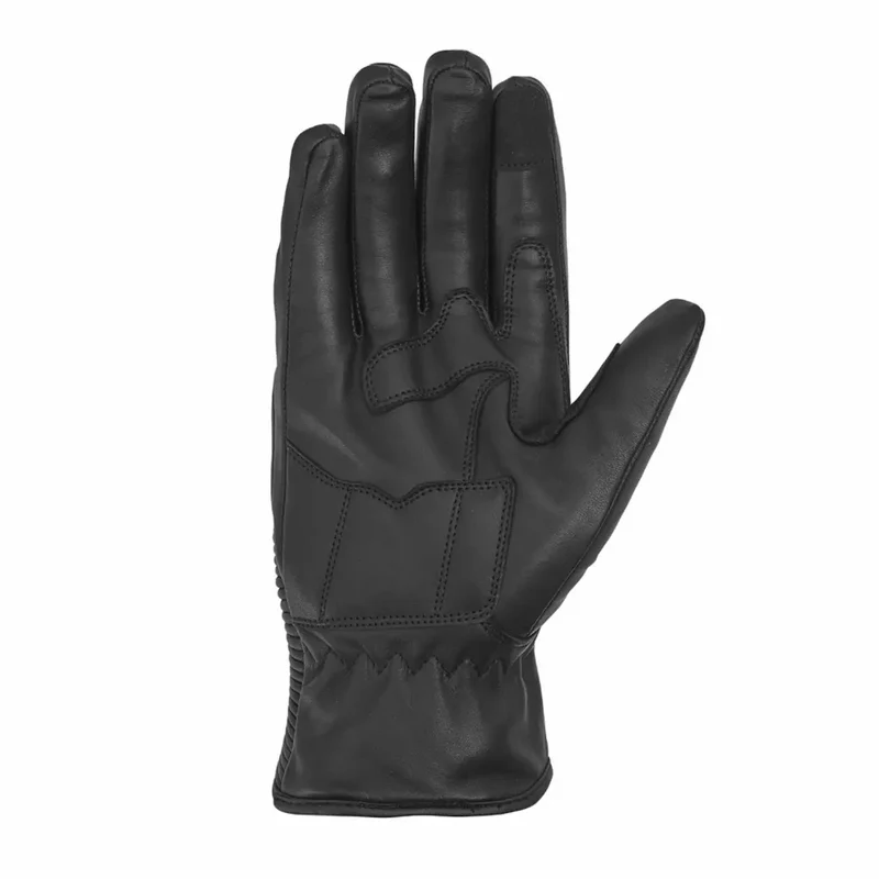 Gants Moto Cuir Vintage Mi-Saison Homme Noir – Coque CE 1KP