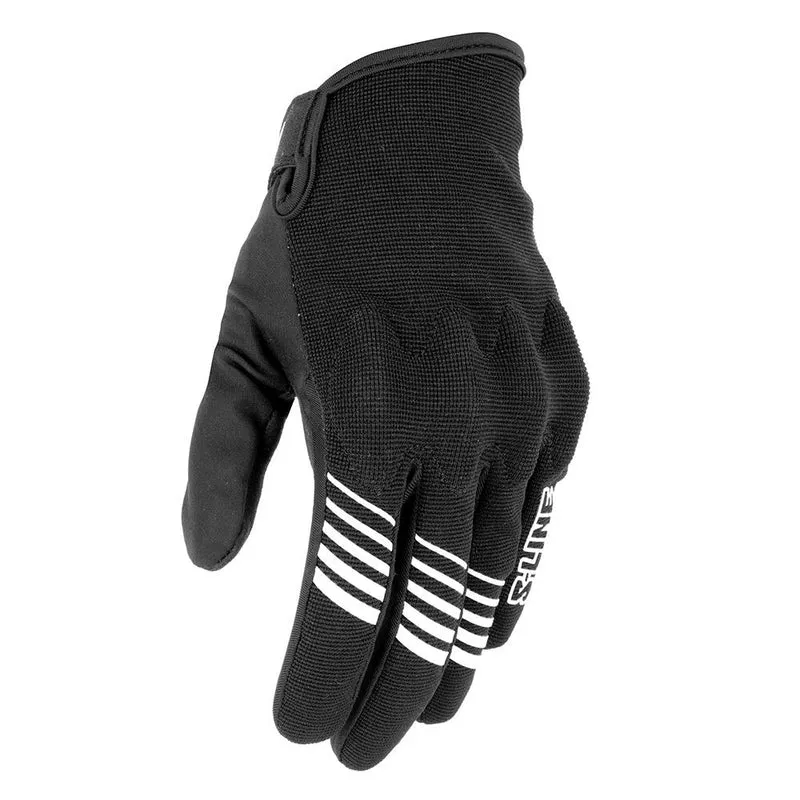 Gants Moto Femme Noir S-Line BURN — Courts Été, Doigts Tactiles, CE KP1