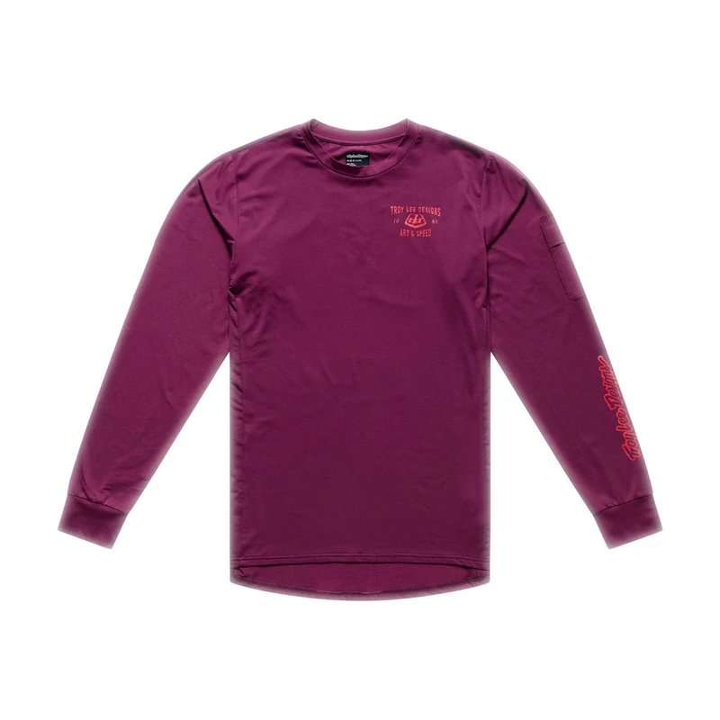 Ruckus Ride LS Tee Lockdown Sangria