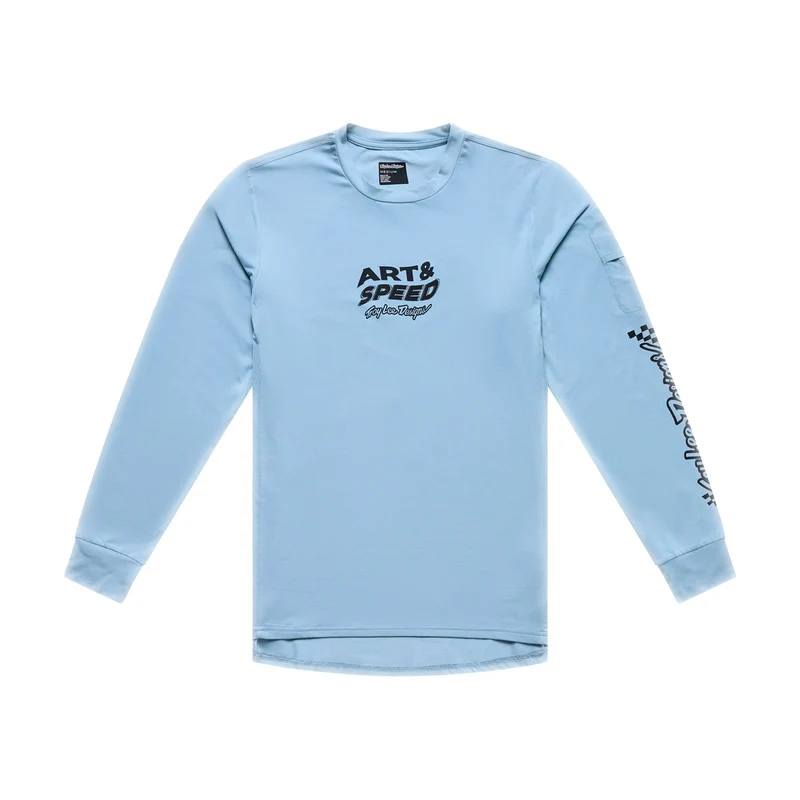 Ruckus Ride LS Tee Waves Dawn Blue