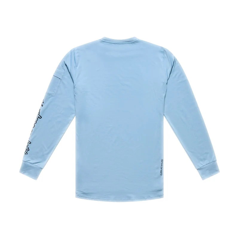 Ruckus Ride LS Tee Waves Dawn Blue