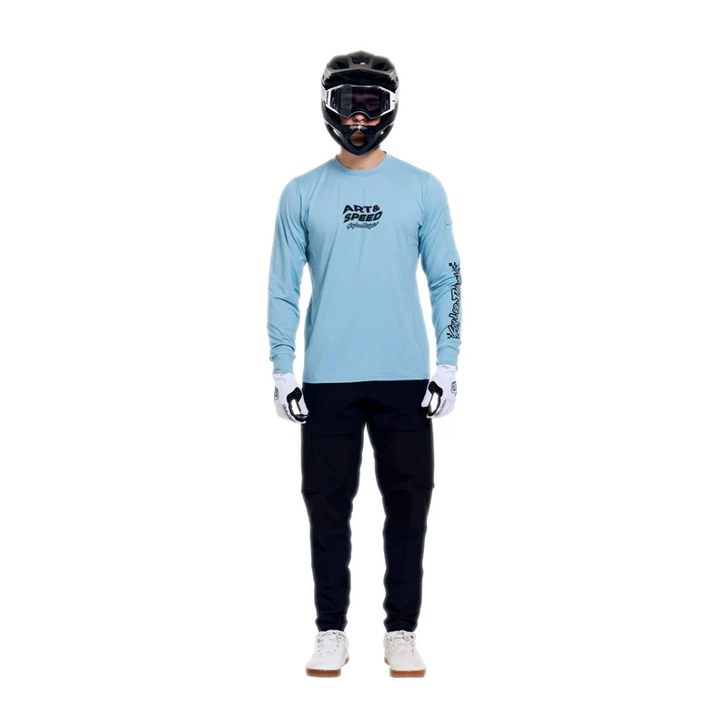 Ruckus Ride LS Tee Waves Dawn Blue