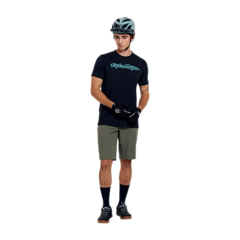 Skyline Ride SS Tee Signature Black / Real Teal