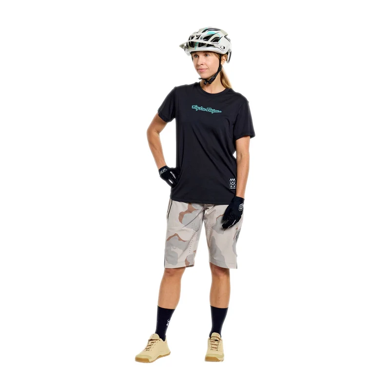 Womens Lilium Ride SS Tee Signature Black