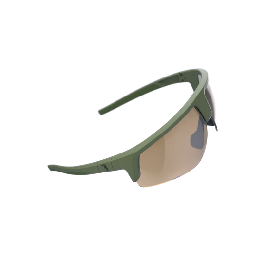 BSG-75 lunnette Comet amber flash mirror mat olive vert
