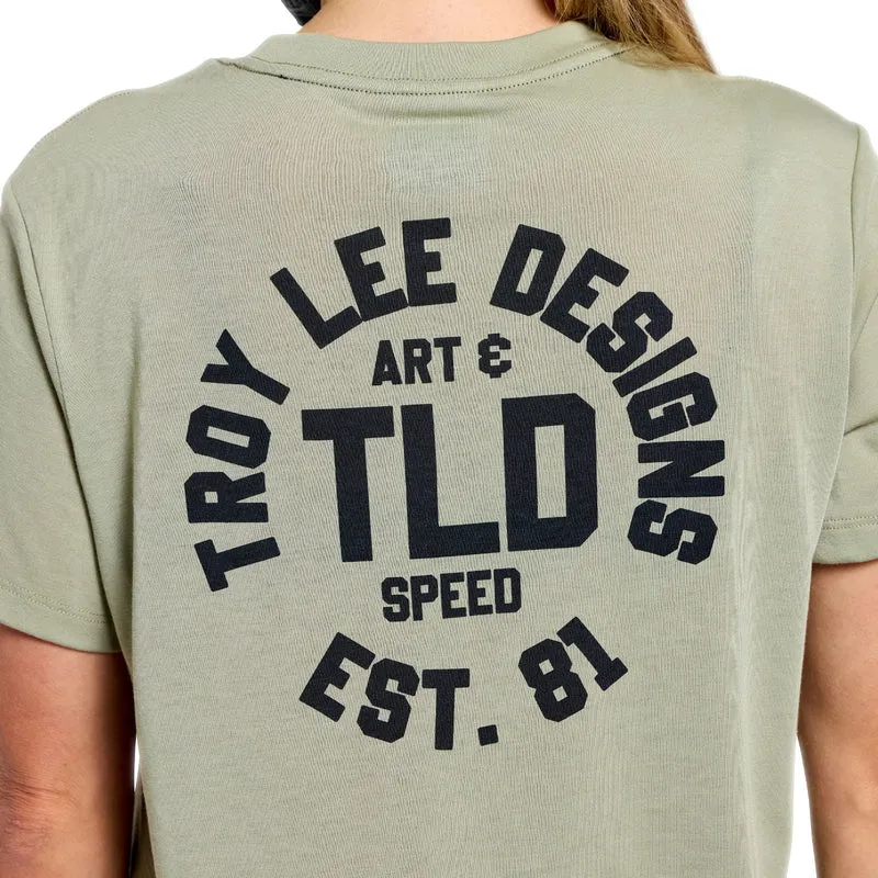 Womens Lilium Ride SS Tee Stamps Sage
