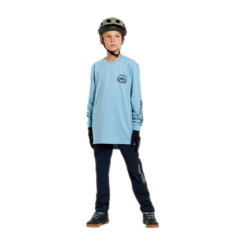 Youth Ruckus Ride LS Tee Carbs Dawn Blue
