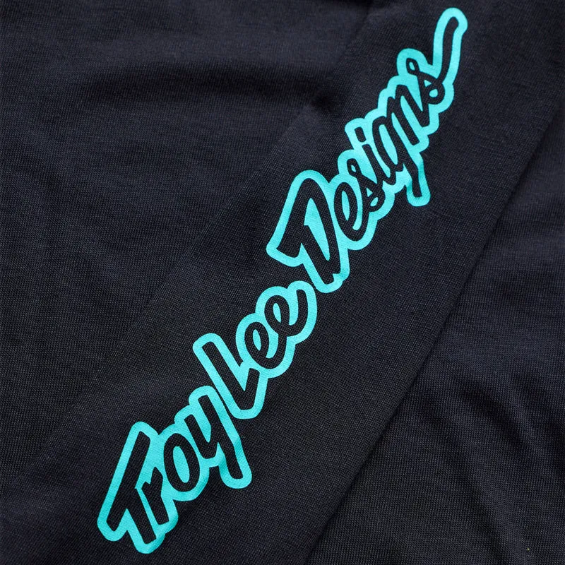 Youth Skyline Ride LS Tee Signature Black / Real Teal
