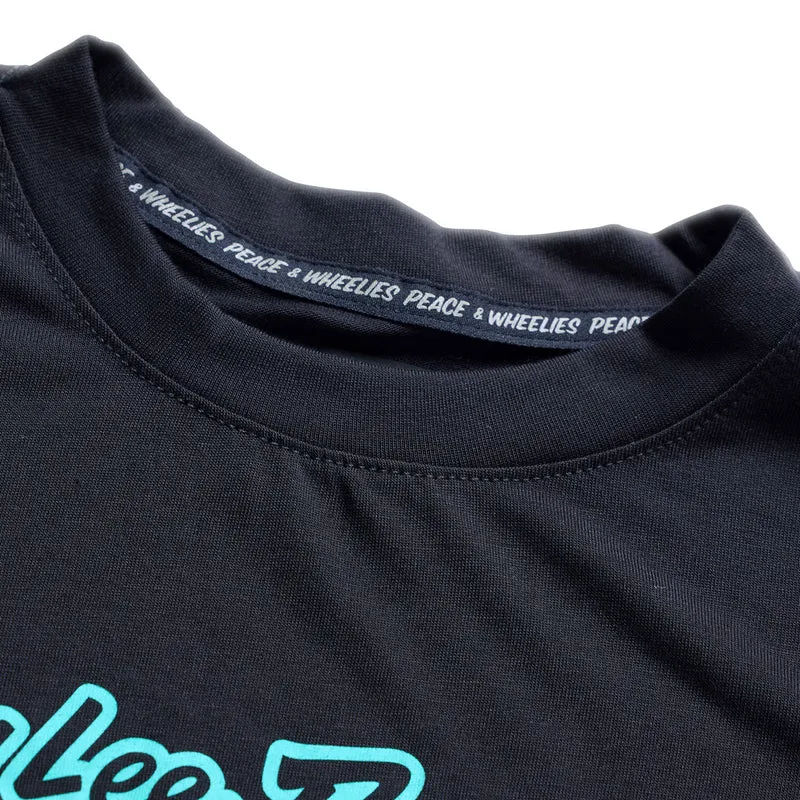 Youth Skyline Ride SS Tee Signature Black / Real Teal