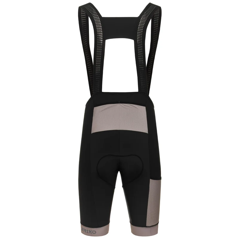 BLOWN BIBSHORT - Sport Suits - Bib - Man - Black-Beige Doeskin