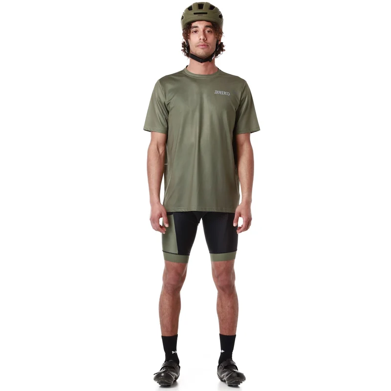BLOWN BIBSHORT - Sport Suits - Bib - Man - Black-Green Drab