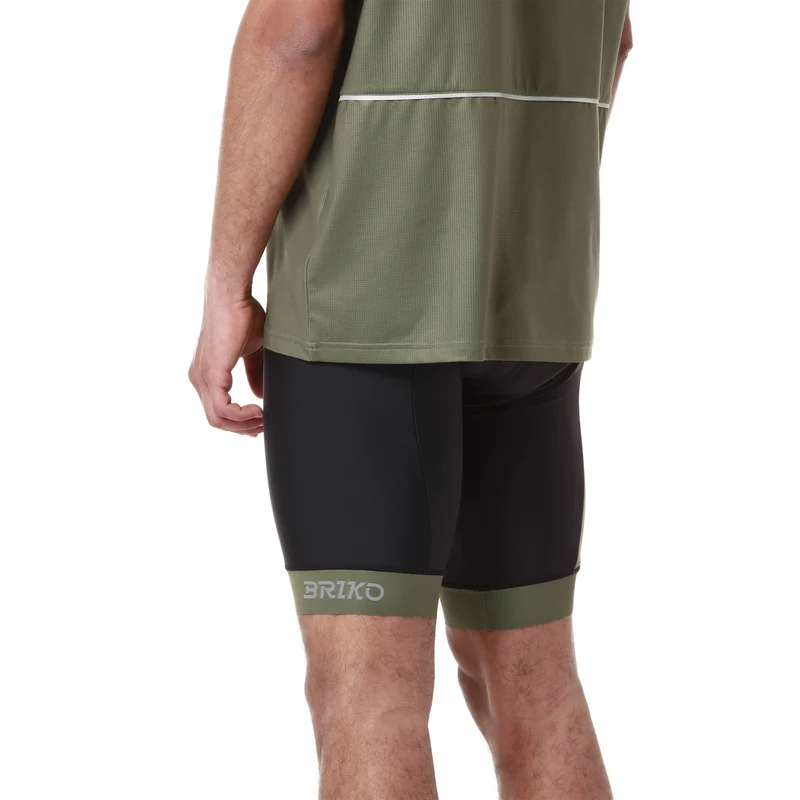 BLOWN BIBSHORT - Sport Suits - Bib - Man - Black-Green Drab