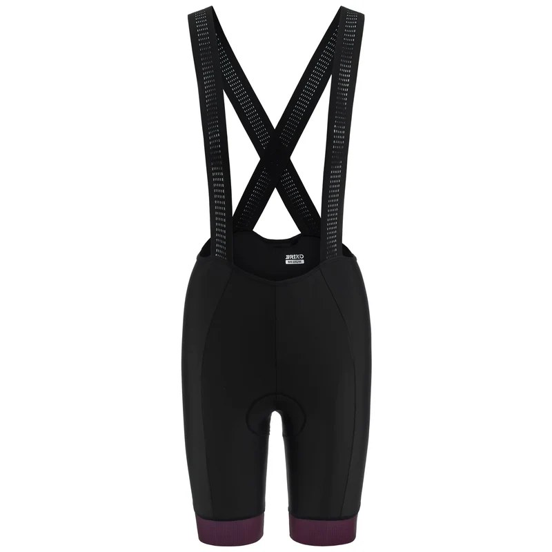 BLOWN LADY BIBSHORT - Sport Suits - Bib - Woman - Black-Violet Wine
