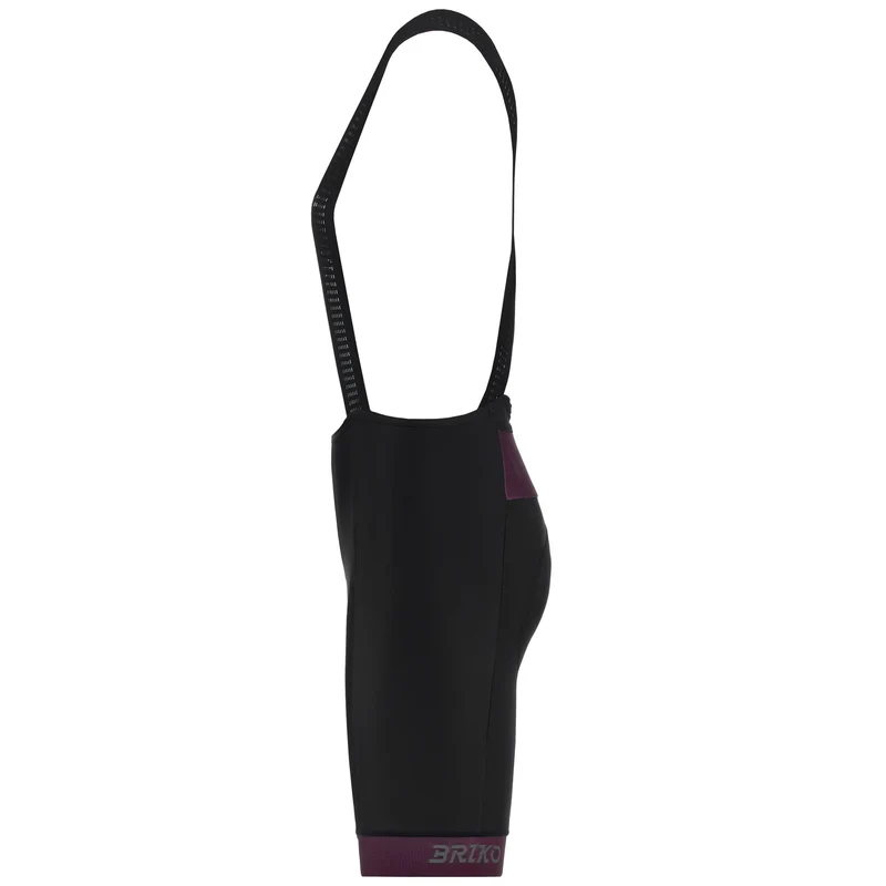 BLOWN LADY BIBSHORT - Sport Suits - Bib - Woman - Black-Violet Wine