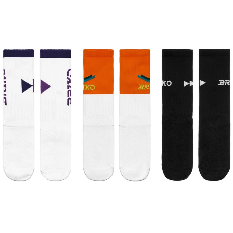 FAST SOCKS 21 CM 3 PACK - Socks - Crew Sock - Unisex - White-Violet Heliotrope