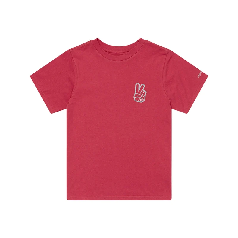 Womens Short Sleeve Tee Peace Out Fuchsia