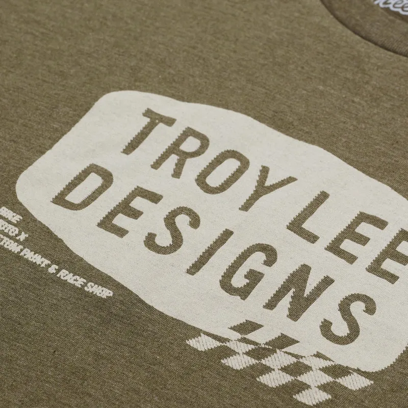Short Sleeve Tee Stamp Olive Heather