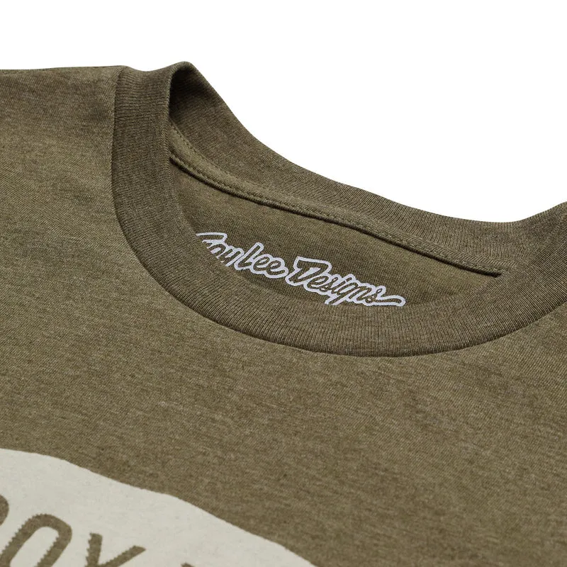 Short Sleeve Tee Stamp Olive Heather