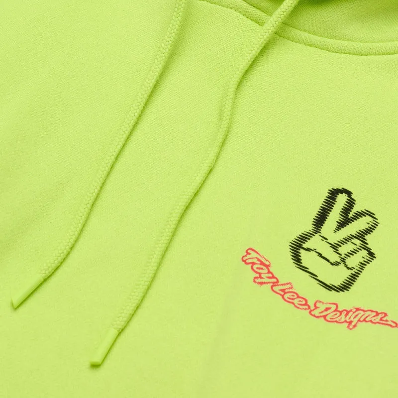 Pullover Hoodie Peace Out Glo Yellow