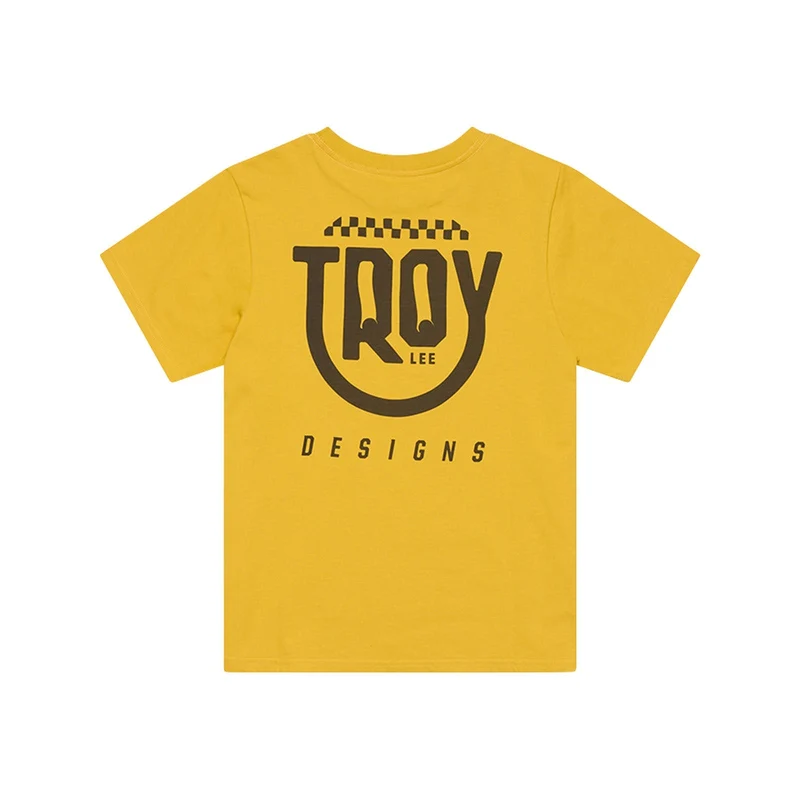 Womens Short Sleeve Tee Smiley Golden