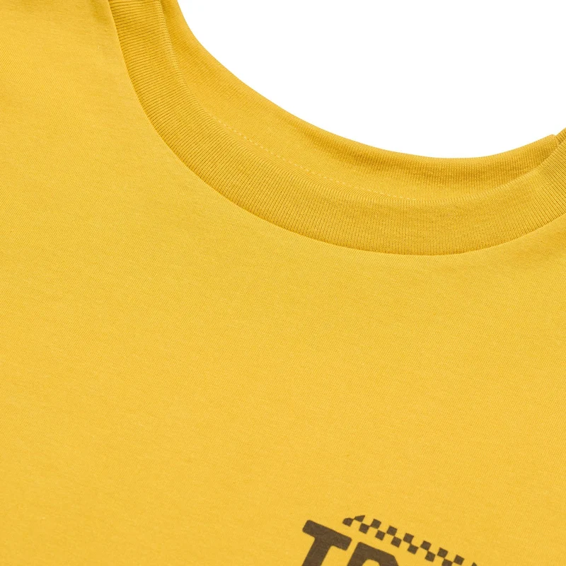 Womens Short Sleeve Tee Smiley Golden