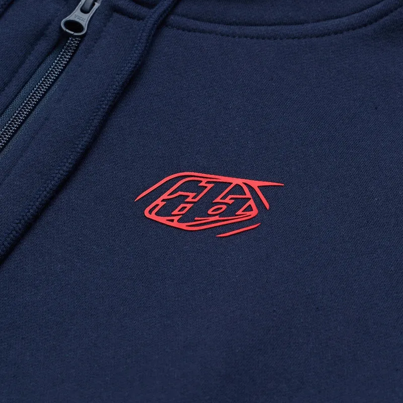 Zip Up Hoodie Branded Navy
