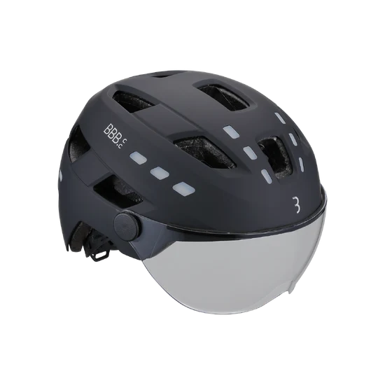 casque District Led faceshield noir mat ML 54-60