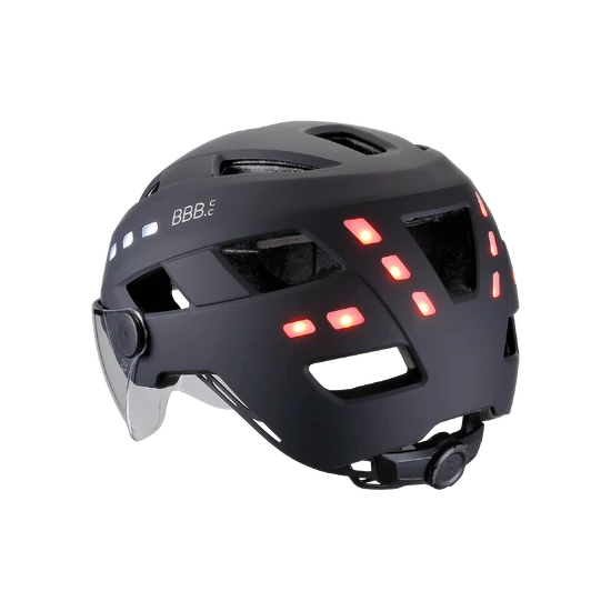 casque District Led faceshield noir mat ML 54-60