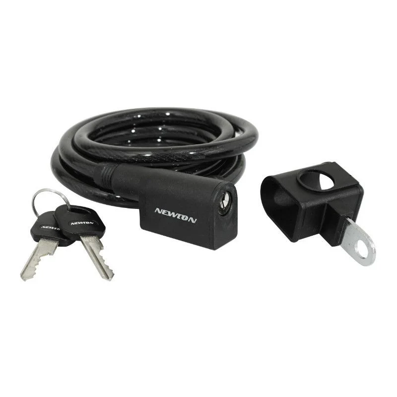 ANTIVOL VELO SPIRAL A CLE P2R DIAM 10mm L 1,50M (AVEC SUPPORT)