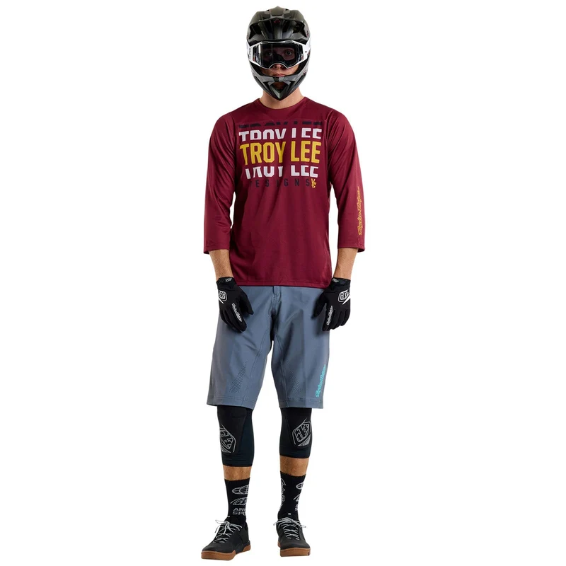 Ruckus 3/4 Jersey Spun Oxblood