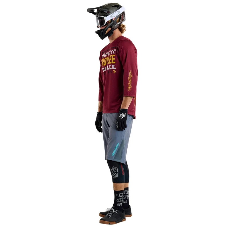Ruckus 3/4 Jersey Spun Oxblood