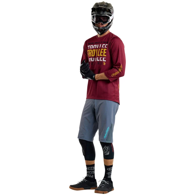 Ruckus 3/4 Jersey Spun Oxblood