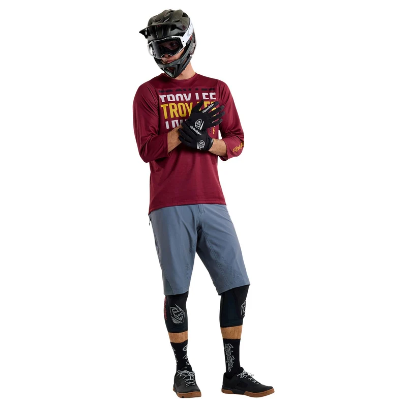 Ruckus 3/4 Jersey Spun Oxblood