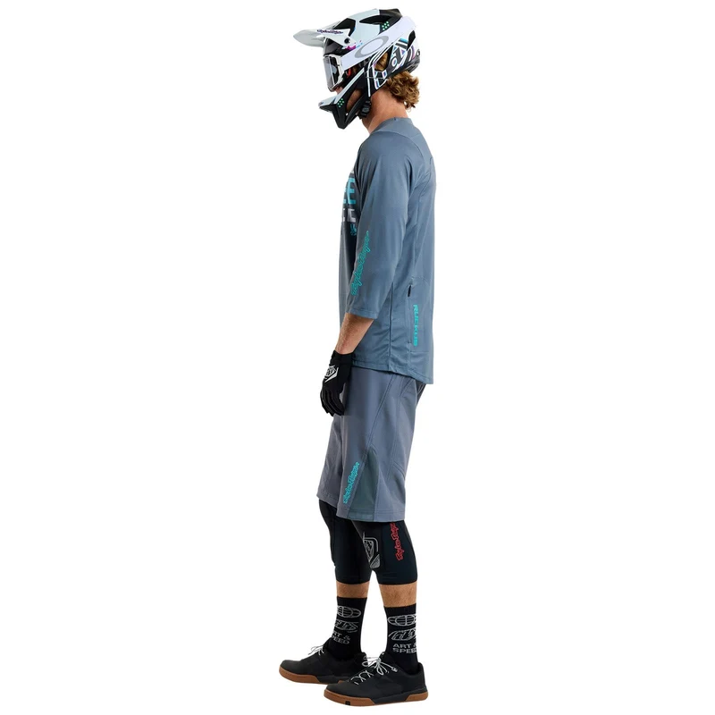 Ruckus 3/4 Jersey Spun Steel Blue
