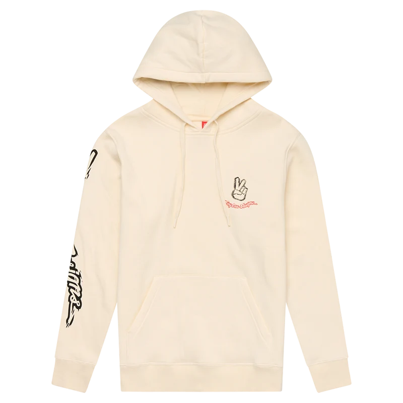 Womens Pullover Peace Out Vintage White