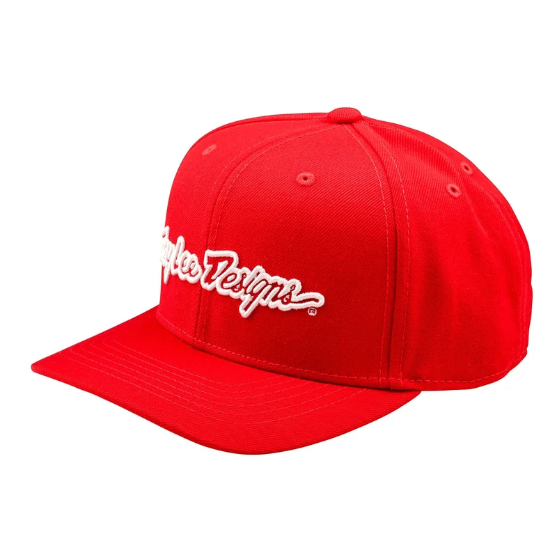 Curved Snapback Hat Signature Team Red