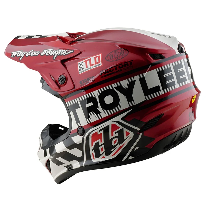 Youth GP Pro Helmet W/MIPS Fifty-50 White / Red