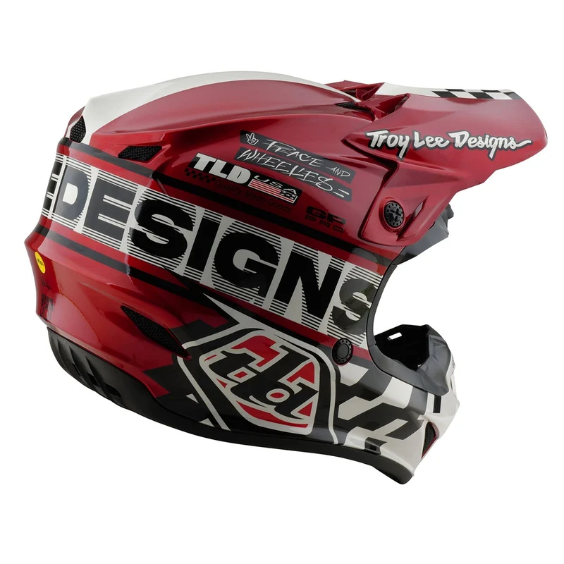 Youth GP Pro Helmet W/MIPS Fifty-50 White / Red