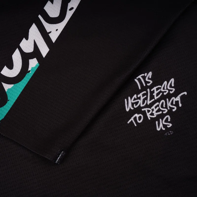 Youth Sprint Jersey Full Pull Black