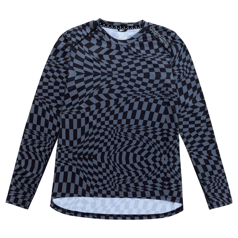 Womens Lilium LS Jersey Twisted Checkers Black / Grey