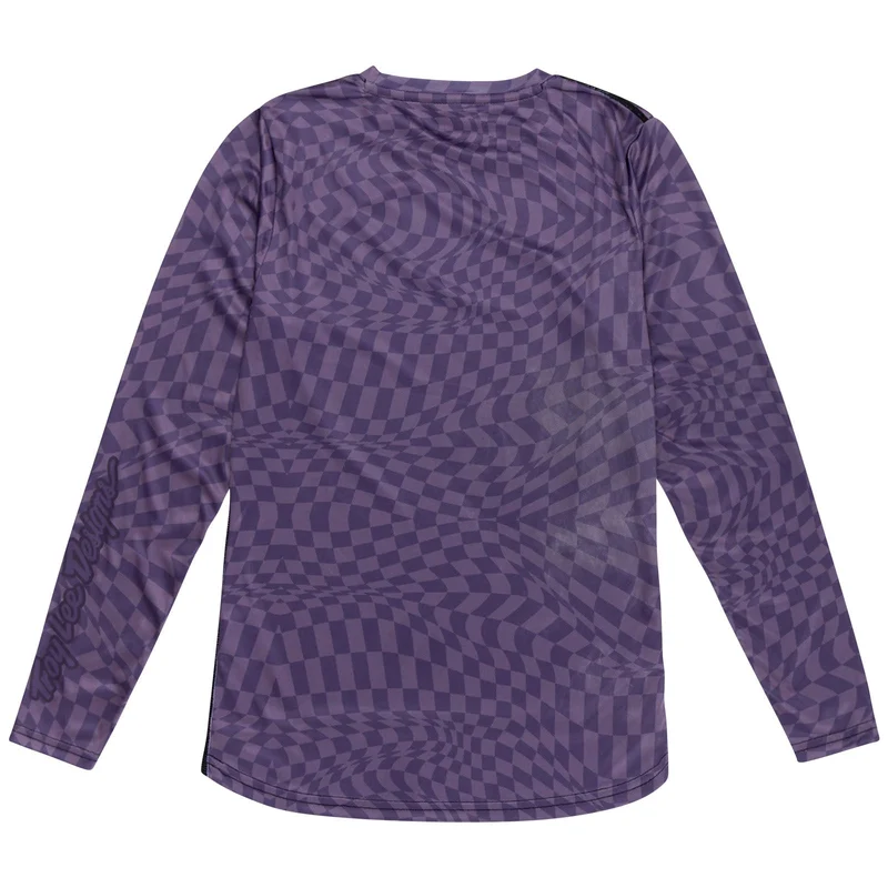 Womens Lilium LS Jersey Twisted Checkers Deep Purple