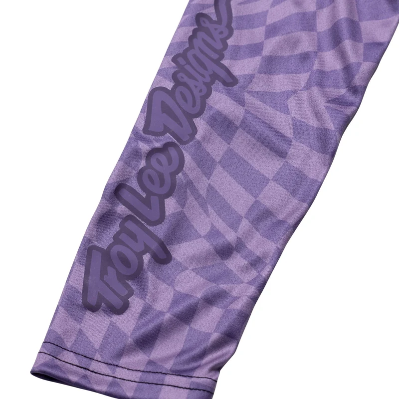 Womens Lilium LS Jersey Twisted Checkers Deep Purple