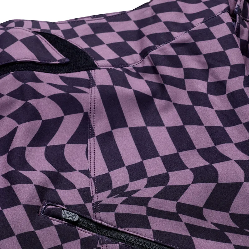 Womens Lilium Pant Twisted Checkers Purple