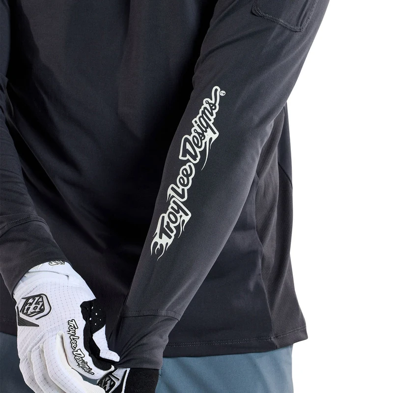 Ruckus Long Sleeve Ride Tee Burn Out Carbon