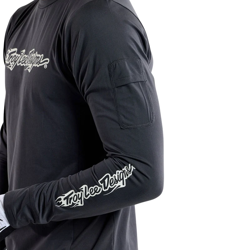 Ruckus Long Sleeve Ride Tee Burn Out Carbon