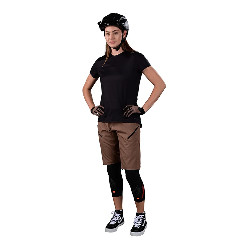 Womens Lilium Ss Jersey Solid Black