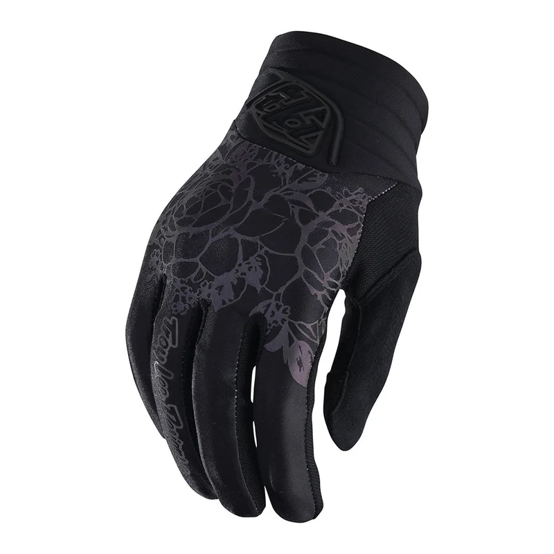 Womens Luxe Glove Floral Black