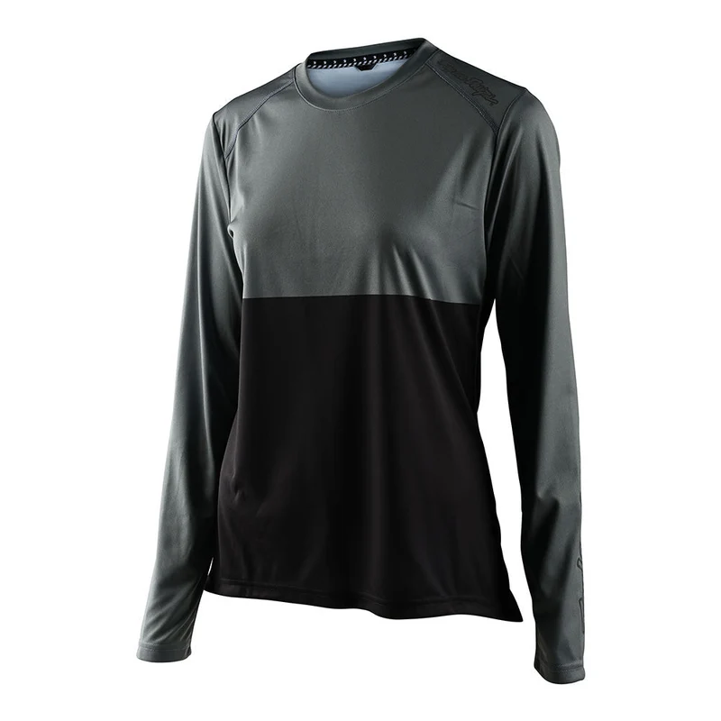 Womens Lilium Long Sleeve Jersey Block Green/Black